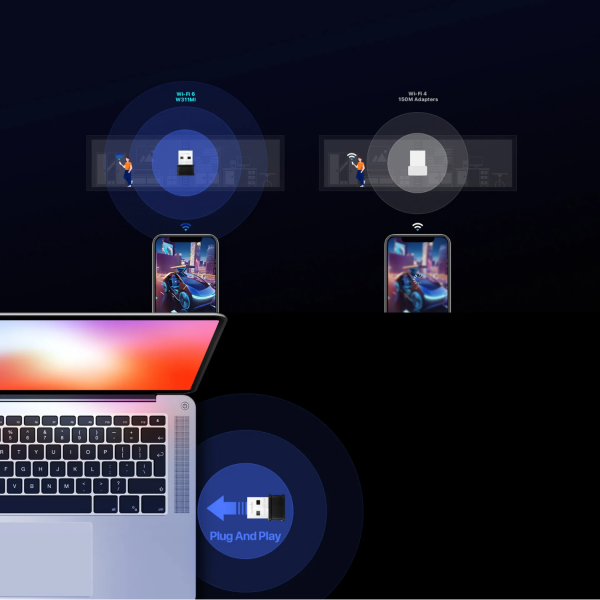 W311MI-V6 - Đầu chuyển đổi USB Wifi 6 AX300 Tenda W311MI V6 - 9