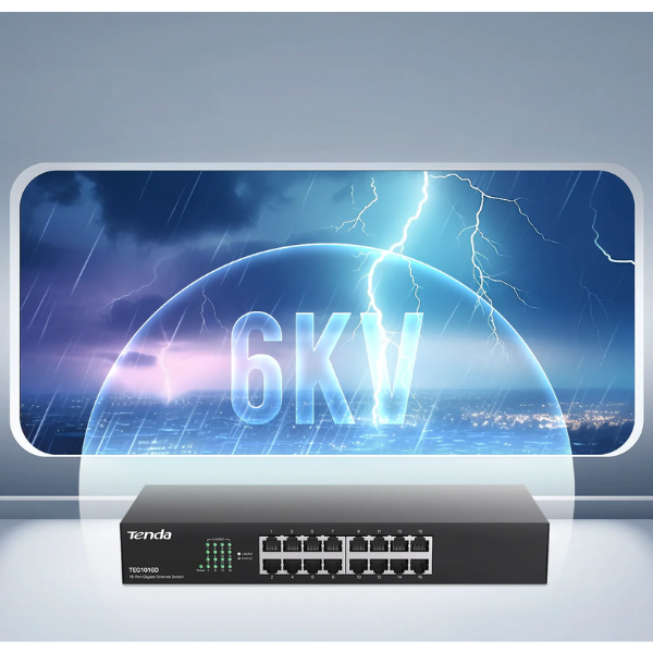 TEG1016D - Switch Tenda 16-Port 1G TEG1016D - 6