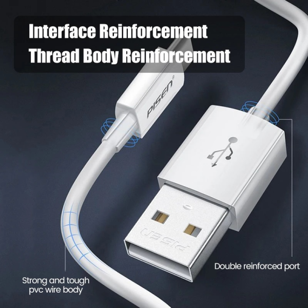 TC25-1000 (GLB) - Cáp sạc USB-A to Type-C Pisen 1m TC25-1000 - 3