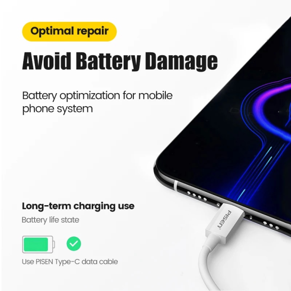 TC25-1000 (GLB) - Cáp sạc USB-A to Type-C Pisen 1m TC25-1000 - 7