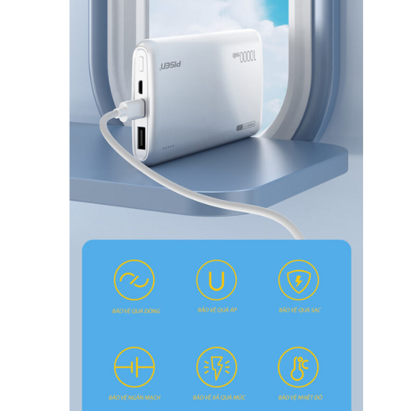 TP-D094 - Pin sạc dự phòng Pisen 10W 10.000 mAh D094 - 4