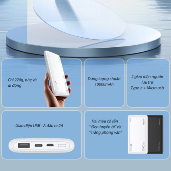 TP-D094 - Pin sạc dự phòng Pisen 10W 10.000 mAh D094 - 7