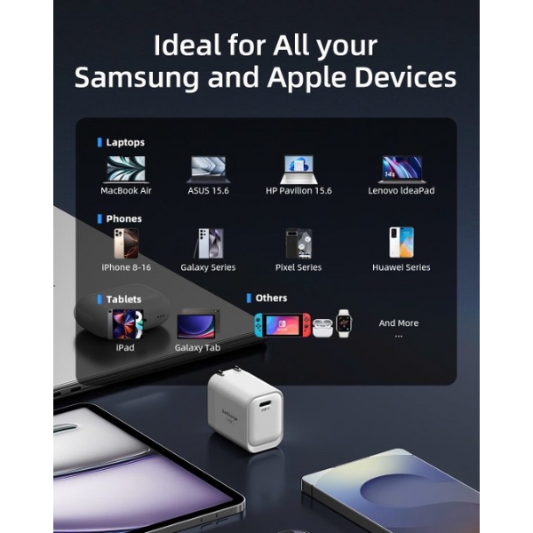 Cốc sạc nhanh Innostyle 45W Type-C GoCharge-IC45WHT-US-3