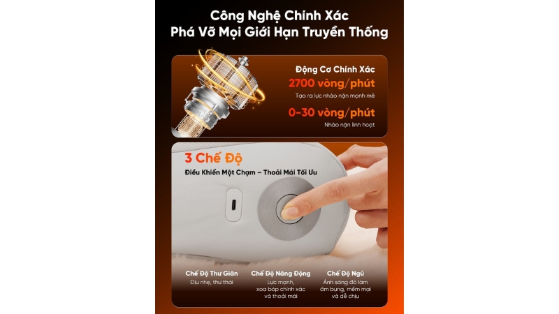 Gối massage cổ vai gáy và lưng Breo P2-BREOP2-GRY-20