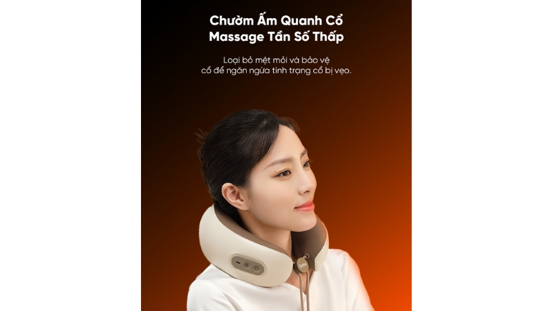 Gối massage cổ vai gáy Breo C1-BREOC1-WHBR-12