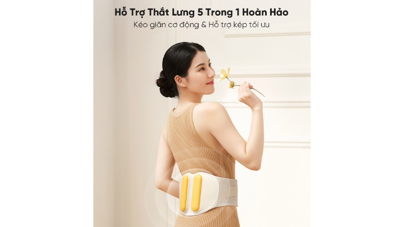 Đai massage chườm nóng bụng và thắt lưng Breo Y2-BREOY2-WHT-16