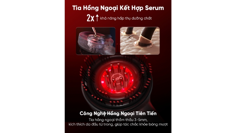 Lược điện massage da đầu Breo Scalp 3-BREOSCLAP3-RD-4