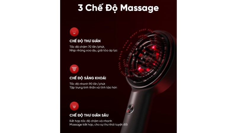 Lược điện massage da đầu Breo Scalp 3-BREOSCLAP3-RD-5