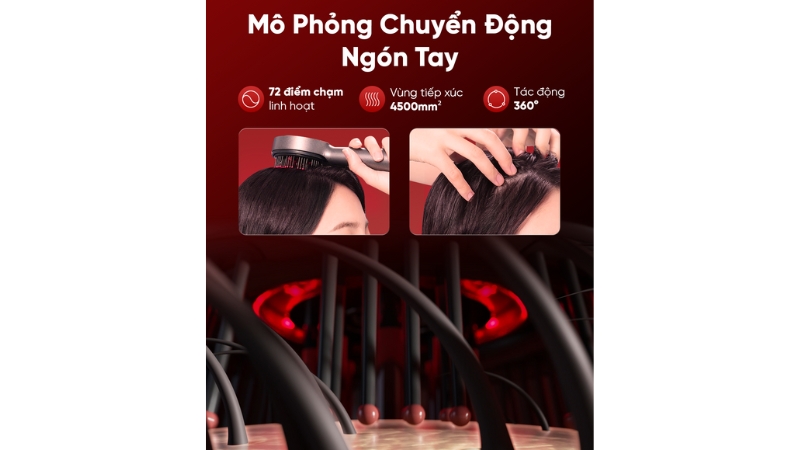 Lược điện massage da đầu Breo Scalp 3-BREOSCLAP3-RD-7