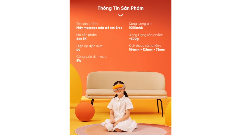 Kính massage mắt trẻ em Breo See 5K-BREOSEE5K-GRY-5