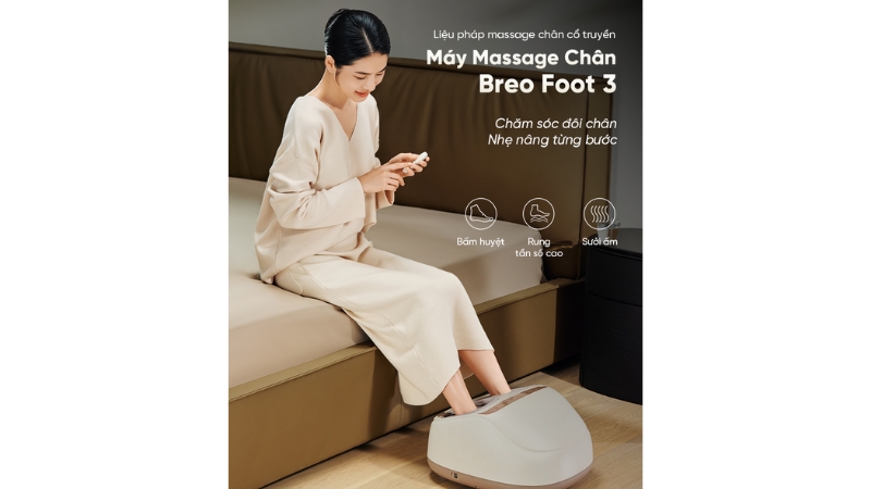 Máy massage chân Breo Foot 3-BREOFOOT3-CRWH-10