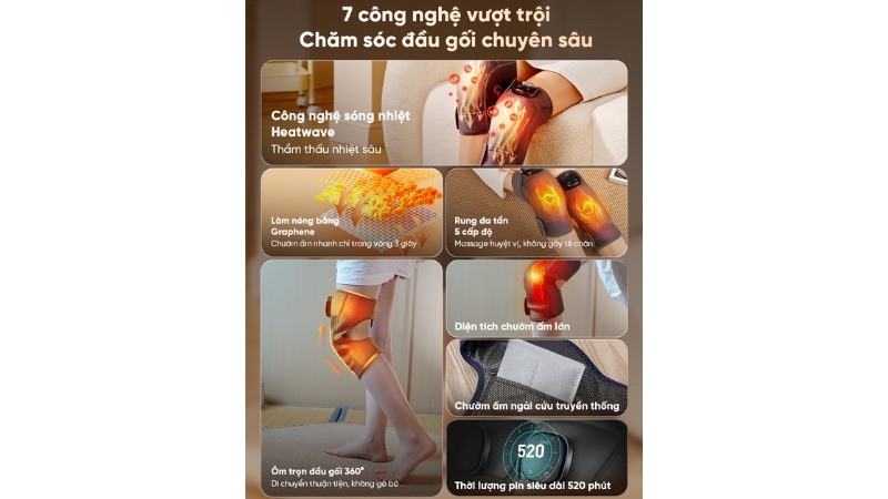 Máy massage đầu gối Breo X2-BREOX2-GRY-12