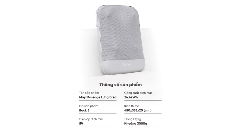 Máy massage lưng Breo Back 5-BREOBACK5-BRN-18