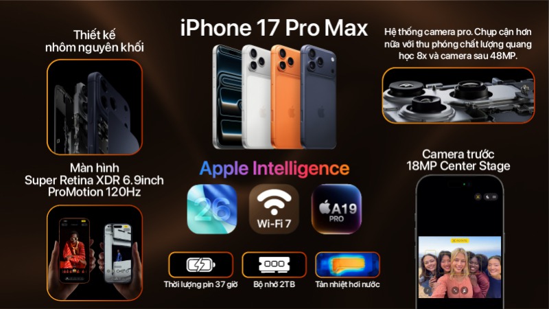 iPhone 17 Pro Max 2TB - Chính hãng VN-MG004ZP A-2