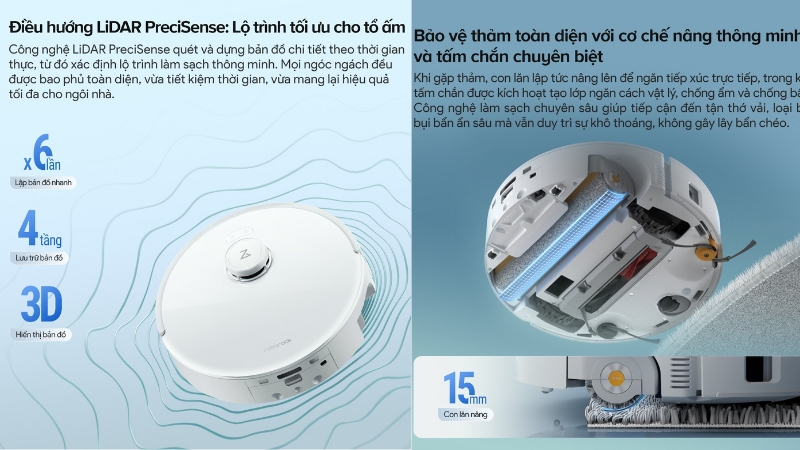 Robot hút bụi lau nhà Roborock Q Revo Curv 2 Flow-QC2F02-00-WHT-5