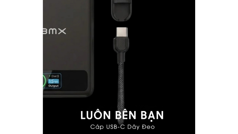 Pin sạc dự phòng thể rắn BMX SolidSafe 10.000mAh Qi2 Magsafe-B939-10-SI-4