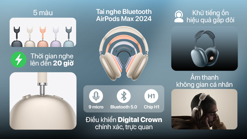 Tai nghe Bluetooth AirPods Max 2024-AIRPODS MAX 2024-2