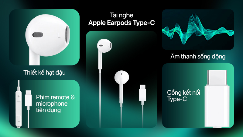 Tai nghe Apple Earpods Type-C Chính Hãng MTJY3ZA-MTJY3ZA A-2