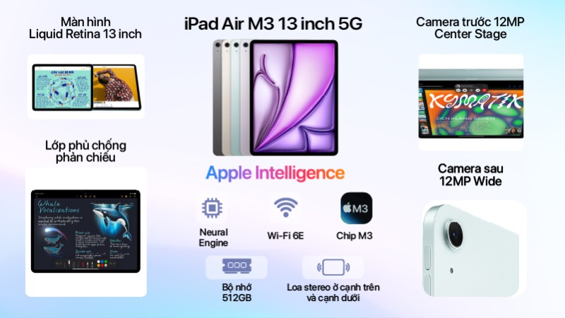 iPad Air M3 13 inch 5G 512GB - Chính hãng VN-MCJA4ZA A-2