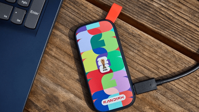 Ổ cứng di động SSD Sandisk FIFA World Cup 2026 1TB 800MB s ‎(SDSSDE30F-1T00-G25)-SDSSDE30F-1T00-G25-3