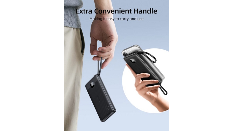 Pin sạc dự phòng Innostyle 10.000 mAh 22.5W PowerGo MultiCharge tích hợp cáp sạc-IP20MCBLK-2