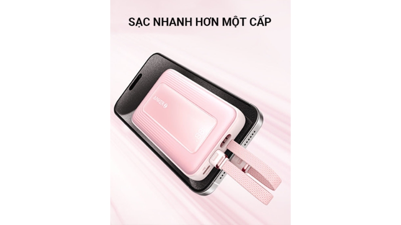 Pin dự phòng Anker Zolo 10.000 mAh 30W tích hợp cáp - Qua Sử Dụng-A1680-QSD-4