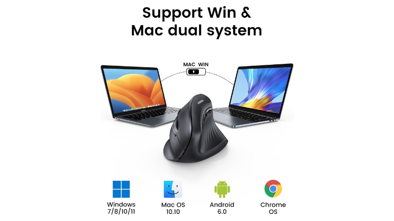 Chuột máy tính công thái học không dây Ugreen MU008-MU008-45772-3