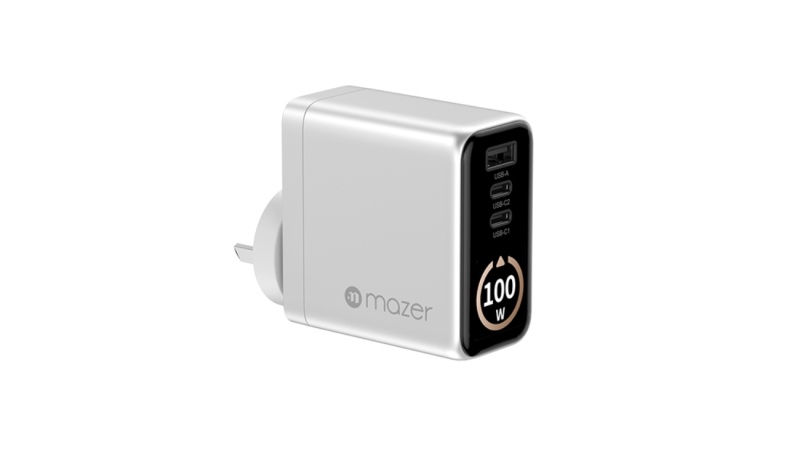 Bộ sạc nhanh Mazer 100W PD kèm cáp Type-C Ai Prestige GaN-M-AI-G100W-V7-BG-6