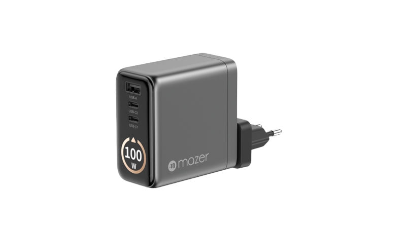 Bộ sạc nhanh Mazer 100W PD kèm cáp Type-C Ai Prestige GaN-M-AI-G100W-V7-BG-3