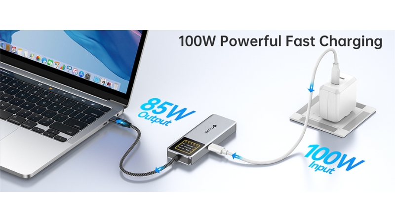 Hub chuyển đổi Type-C Mazer 6 in 1 Ai InfiniteHub Ultra-M-AI-HUB71-GY-3