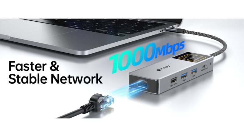 Hub chuyển đổi Type-C Mazer 7 in 1 Ai InfiniteHub Ultra-M-AI-HUB72-GY-9