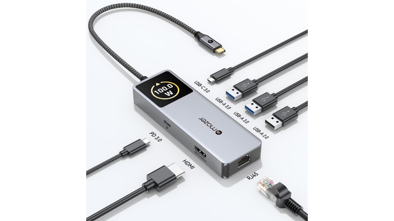 Hub chuyển đổi Type-C Mazer 7 in 1 Ai InfiniteHub Ultra-M-AI-HUB72-GY-11