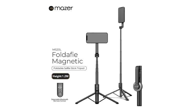 Gậy chụp hình nam châm Mazer Foldable MS20S-M-MS20L-BK-18
