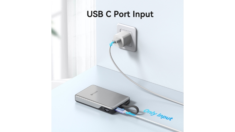 Pin sạc dự phòng Mazer 10.000 mAh 35W PowerCharge LINK tích hợp cáp sạc-M-PC35L10V3-BG-6