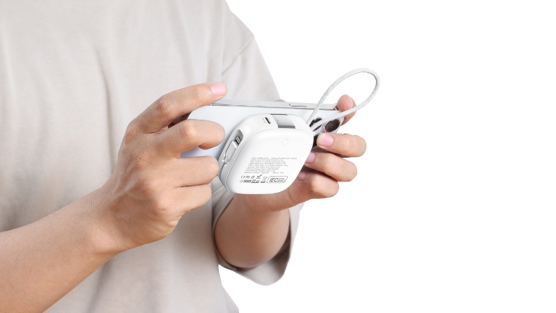 Pin sạc dự phòng Mazer 10.000 mAh 20W Qi2 4in1 MagLink18i tích hợp cáp sạc-M-MAGLINK18I-CR-10