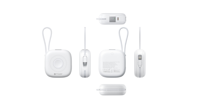 Pin sạc dự phòng Mazer 10.000 mAh 20W Qi2 4in1 MagLink18i tích hợp cáp sạc-M-MAGLINK18I-CR-7