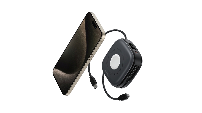 Pin sạc dự phòng Mazer 10.000 mAh 20W Qi2 4in1 MagLink18i tích hợp cáp sạc-M-MAGLINK18I-CR-28