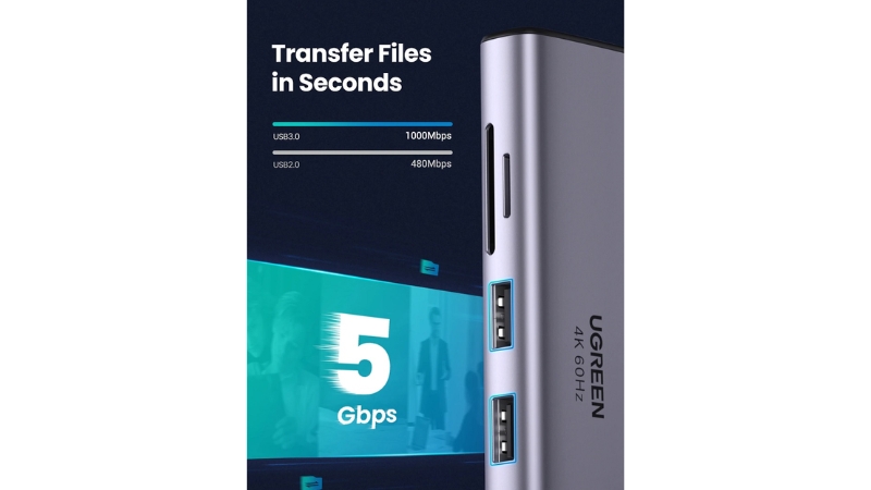 Hub chuyển đổi Type-C Ugreen 7 in 1 CM512 60515-CM512-60515-10