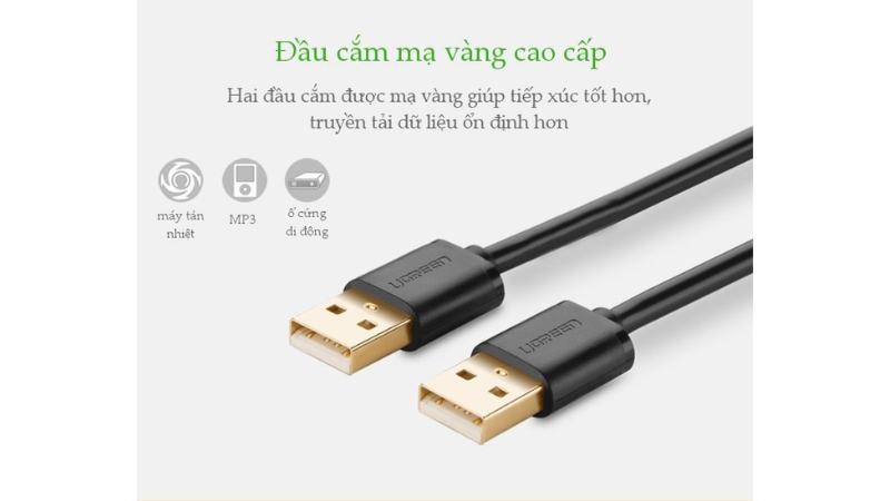 Cáp truyền dữ liệu 2 đầu USB 2.0 Ugreen US102-US102-10309-2