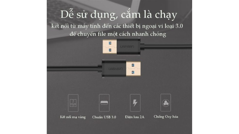 Cáp truyền dữ liệu 2 đầu USB 3.0 Ugreen US128-US128-10370-4