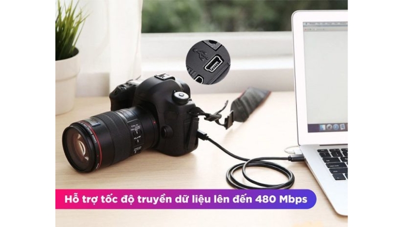 Cáp truyền dữ liệu USB sang Mini USB đầu mạ vàng Ugreen US132-10355-6