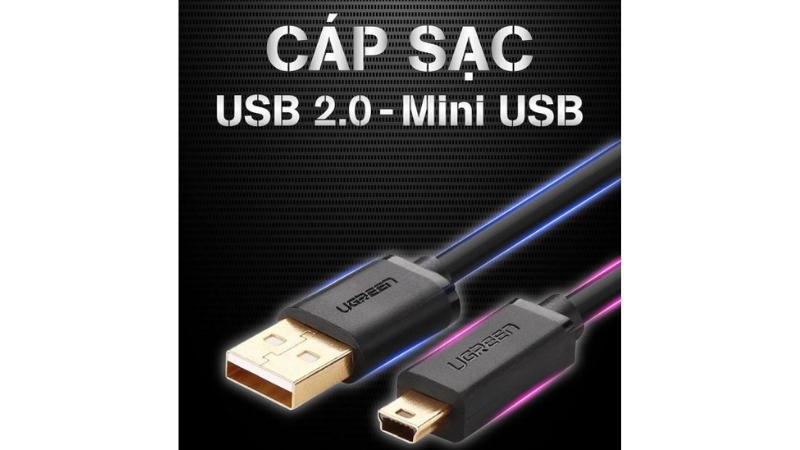 Cáp truyền dữ liệu USB sang Mini USB đầu mạ vàng Ugreen US132-10355-7