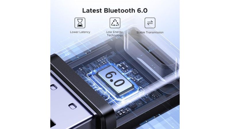 Đầu chuyển đổi Ugreen USB Bluetooth 6.0 Dongle EDR & BLE cho PC 75073 CM748-CM748-75073-4