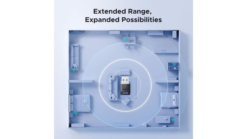 Đầu chuyển đổi Ugreen USB Bluetooth 6.0 Dongle EDR & BLE cho PC 75073 CM748-CM748-75073-6