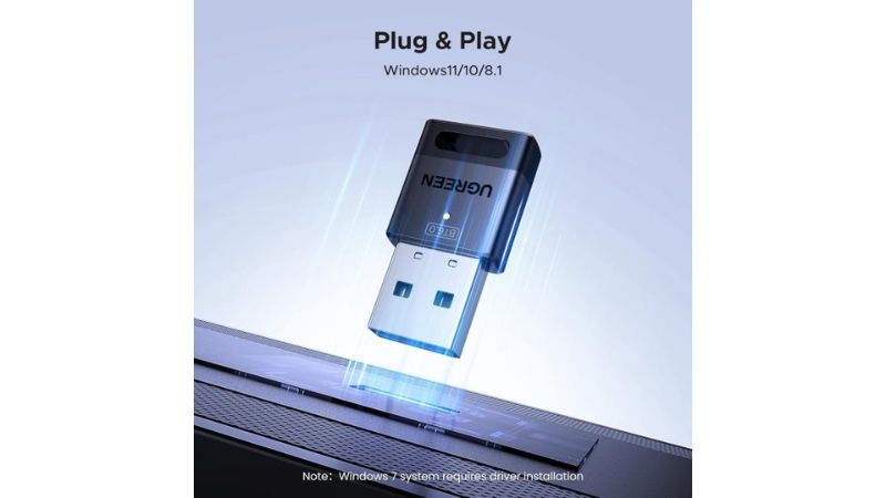 Đầu chuyển đổi Ugreen USB Bluetooth 6.0 Dongle EDR & BLE cho PC 75073 CM748-CM748-75073-8