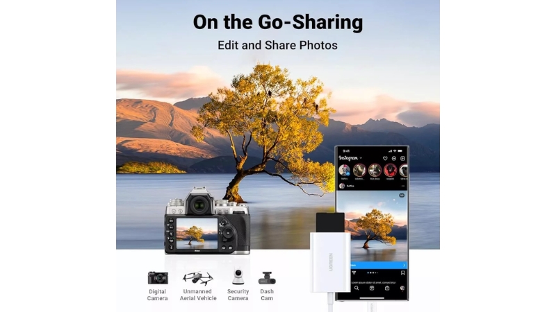 Đầu đọc thẻ nhớ SD TF chuẩn Type-C Ugreen 35622 (hỗ trợ thẻ 2TB)-CM265-35622-7