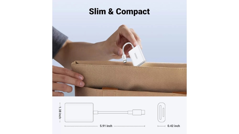 Đầu đọc thẻ nhớ SD TF chuẩn Type-C Ugreen 35622 (hỗ trợ thẻ 2TB)-CM265-35622-9