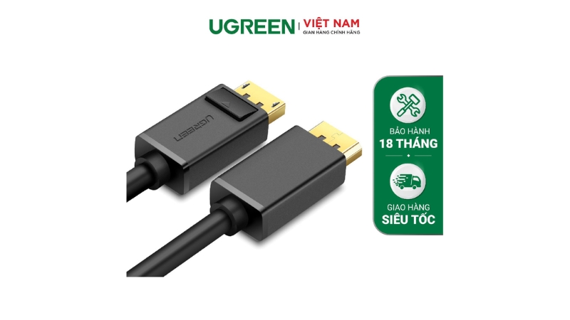 Cáp DP DisplayPort 2 đầu đực Ugreen DP102-DP102-10244-5