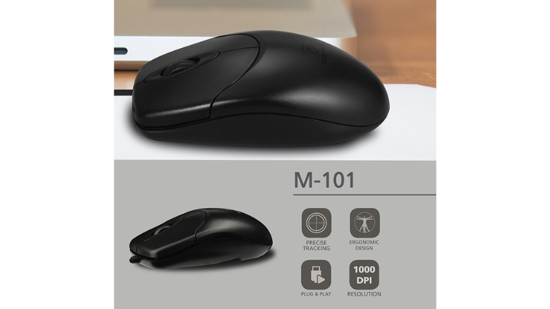 Chuột có dây MicroPack Optical Wired Mouse M-101-M-101 BK-10
