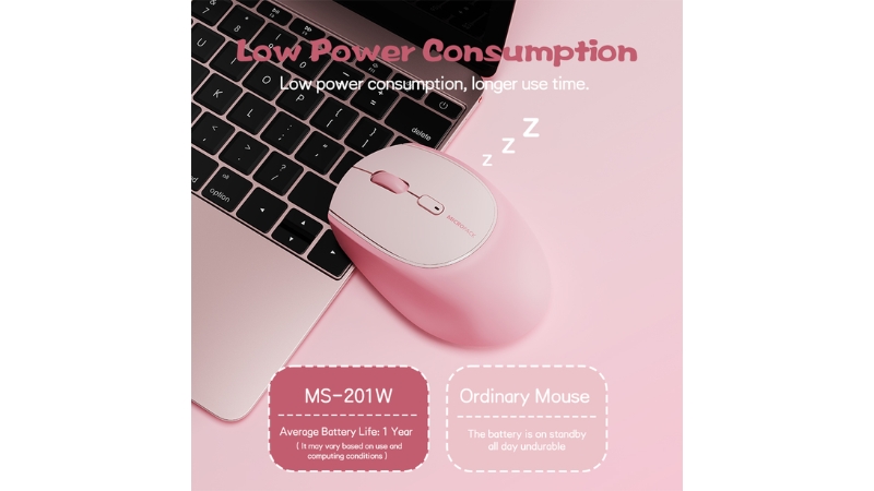 Chuột không dây Bluetooth MicroPack Silent Soft Silicone Lifestyle MS-201W-MS-201W-PK-6